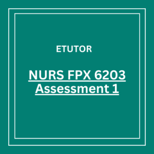 NURS FPX 6203 Assessment 1