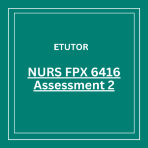 NURS FPX 6416 Assessment 2