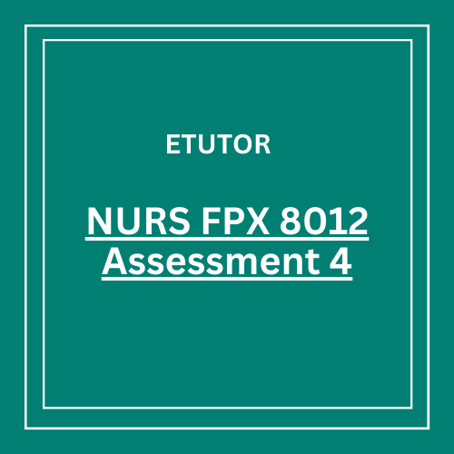 NURS FPX 8012 Assessment 4 Risk Mitigation